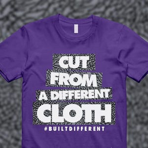 Purple CLOTH T Shirt to match 3 Dark Iris Varsity Court Purple Cement Grey Elephant Print Hoodie
