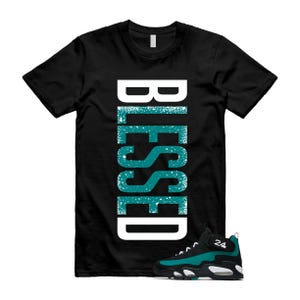 Freshwater Air Griffey Max 1 24 Black White Teal  T Shirt Match VERTBLS