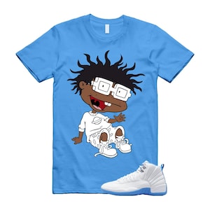 12 メロ ホワイト ユニバーシティ ブルー 絵文字 Tシャツ マッチ FINSTER