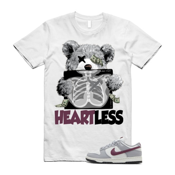 HEART T Shirt to match N Dunk Low Pale Ivory Redwood WMNS Light Silver Sail Black White Grey Team Red Hoodie