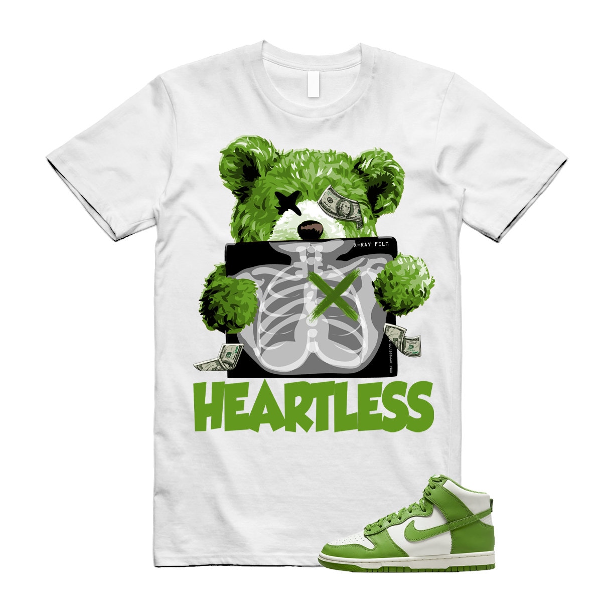 Dunk Chlorophyll Green Sail High T Shirt Match HEART - Etsy