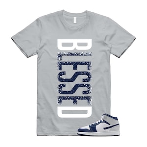 1 Light Smoke Grey Obsidian Midnight Navy Blue White Mid T Shirt Match VERTBLS