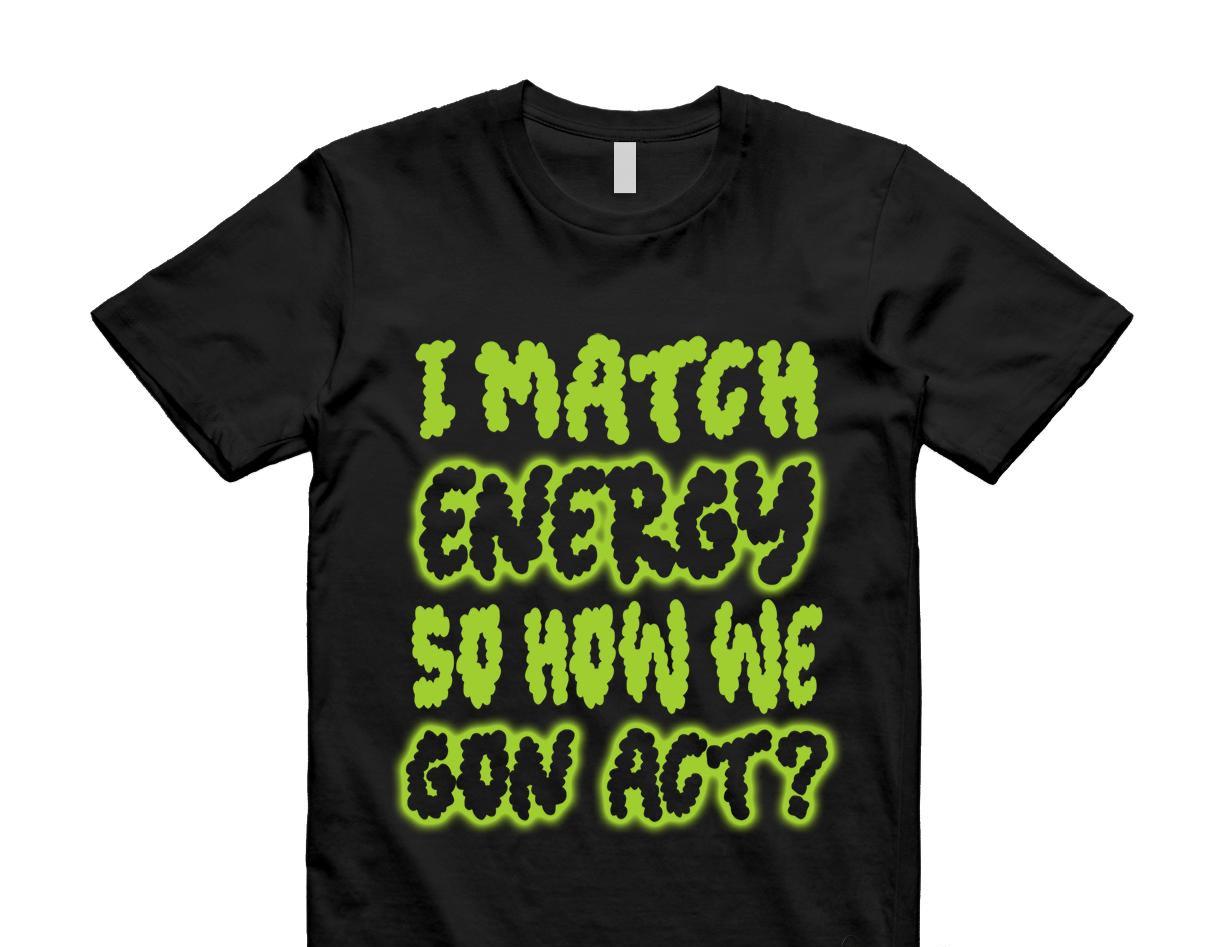 Foamposite Volt Black Air One T Shirt Match MATCH