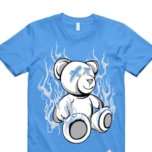 Air Max 1 University Blue White Photon Dust Black T Shirt Match LIT