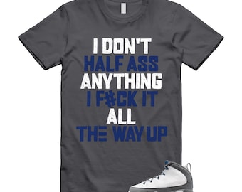 9 French Blue Flint Grey White 2026 T Shirt Match HALF
