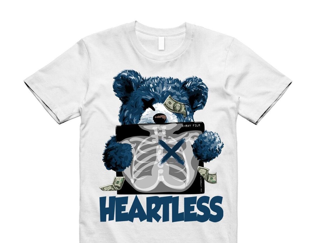 【NONCODE】(Unisex) Trian Printed T-Shirt HEART T Shirt to Match N Dunk Low Industrial Blue Sashiko