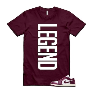 1 Bordeaux Weiß Segeln Maroon T-Shirt Spiel LEGENDE