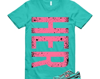 740 Cyber Jade Ultra Pink Black Teal Aqua T Shirt Match HER VERT