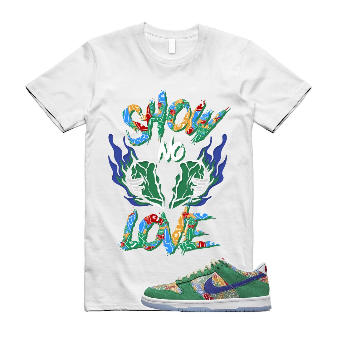 NO LOVE T Shirt to Match N Dunk Low Foam Finger Big Kids Stadium Green