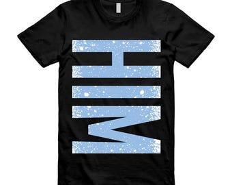 Camiseta Huarache Cool Blue Black White Air Trainer a juego con HIM VERT