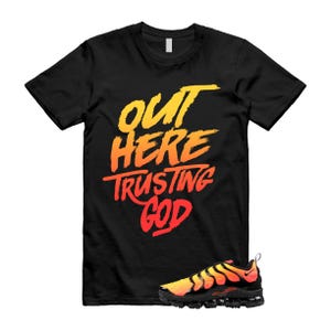 VaporMax Crimson Black Total Orange Air Plus T Shirt Match TG