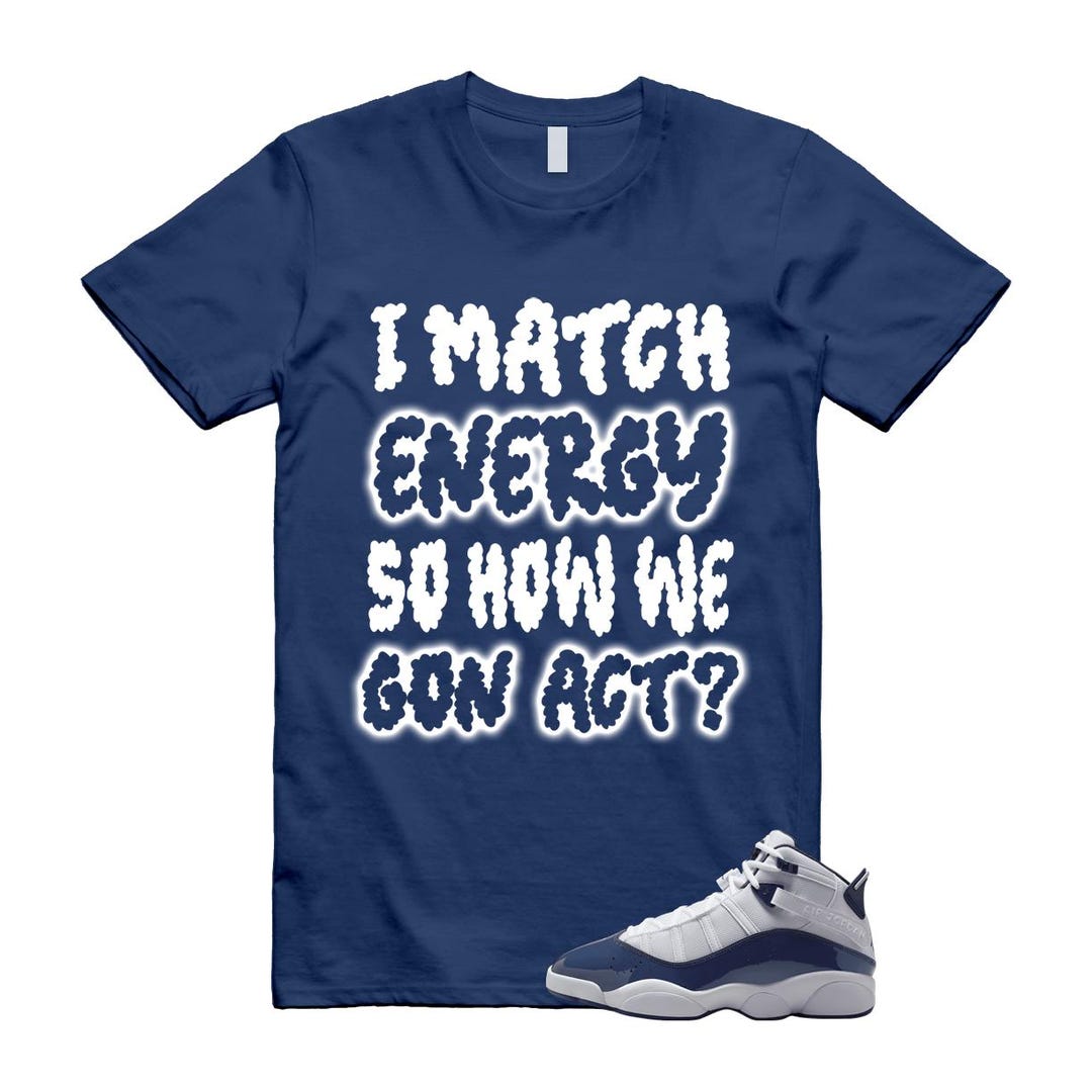 6 Rings White Midnight Navy T Shirt Match Match MATCH - Etsy