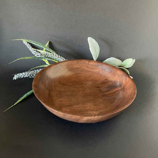 Walnut Bowl - Wood Turned - Handmade - Decorative - Art