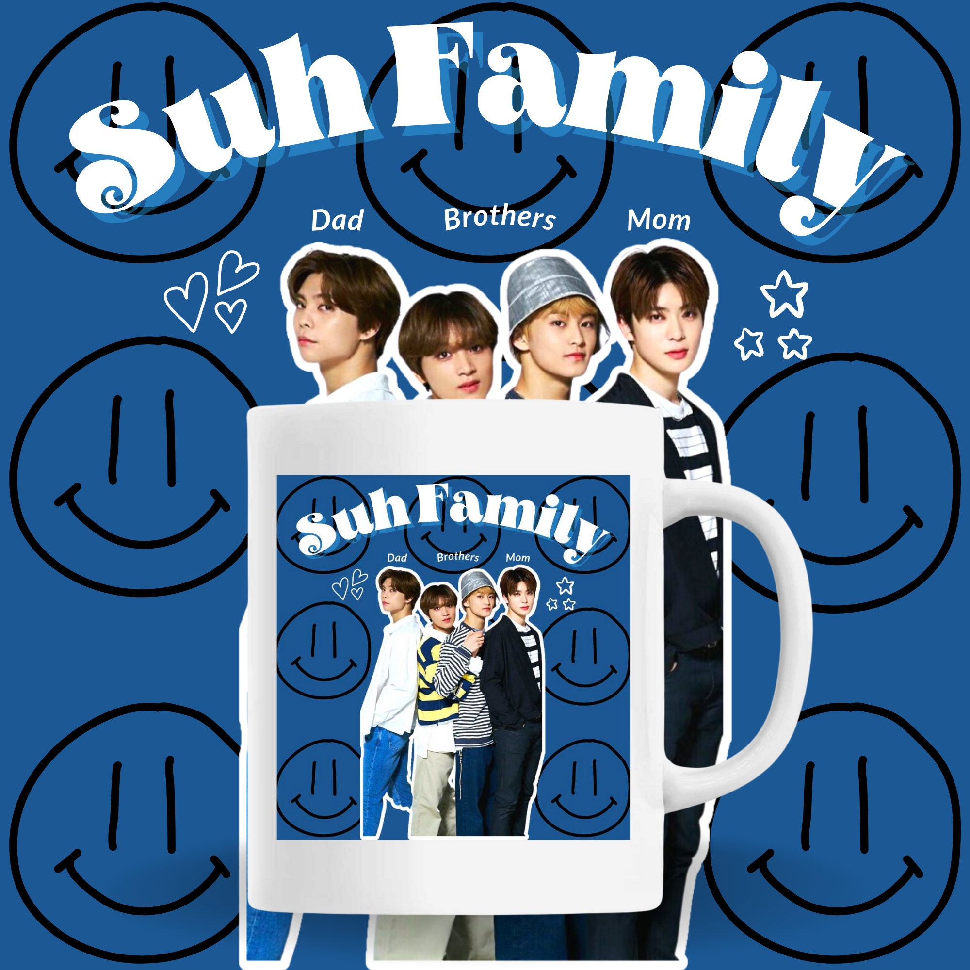 Suh Family Mug, Nct 127, U, Johnny Mark Haechan Jaehyun - Mug en Céramique