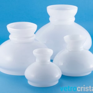 Vetro diffusore a campana stile vecchia America colore bianco lucido