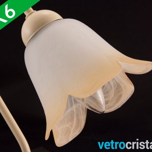 Set of 6 pieces Flower bell shade, glass chandelier and lamp cup