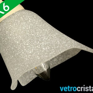 Lot 6 Stück Cup Calla Lampenschirm Ersatz Weiß Glas Lampenschirm Hohleffekt. Loch Ø30 mm, für Tischlampe