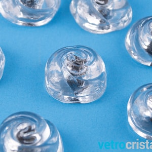Floral finial Ø40 mm solid glass female screw M10x1 replacement for Murano chandelier
