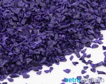 Graniglia di vetro grana grossa 500gr colore lapis chiaro COE 104 granulometria 3-4 mm