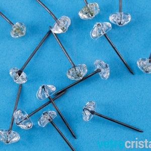 Nail for Venetian mirrors with handmade Murano crystal glass head
