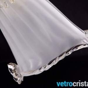 Silk and gold calla cup replacement in Murano glass. Hole Ø 3 cm, for table lamp
