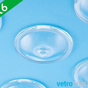 Set mit 6 Bobeche-Untertassen-Vintage-Kronleuchtern aus Murano-Kristallglas, Durchmesser 90 mm, Loch 10 mm