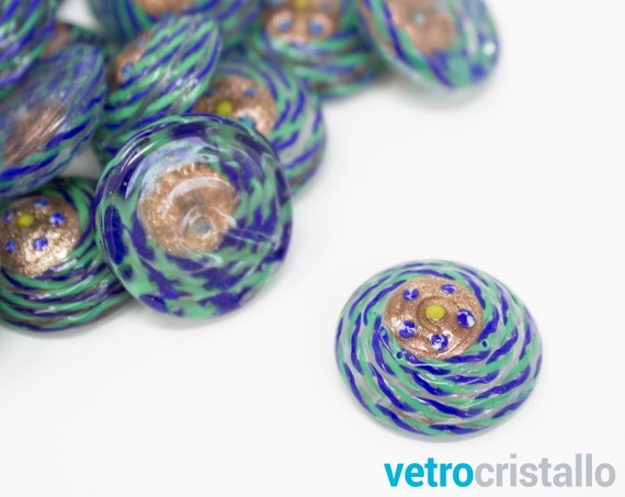 Lot De Cabochons En Verre De Murano - Neuf, Pour Création De Bijoux