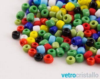 4.5mm Glass Conteria Beads: Colorful Mix for Jewelry & Decor