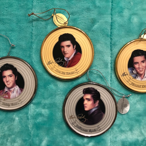 Elvis Platinum and Gold Ornaments-The Bradford Exchange - Porcelain-Your Choice of 4 Different Ornaments-FREE SHIPPING