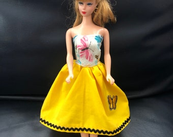 Handmade 4 Piece Doll Outfit-Fits 11.5" Fashion Dolls, Includes Sundress, Shoes, Panties/Underwear-FREE SHIPPING