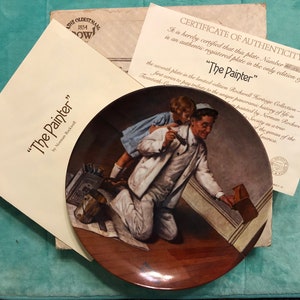 The Painter - Vintage Collector Plate - Norman Rockwell - Knowles China Company - Original Box - Circa 1983 -  FREE SHIPPING