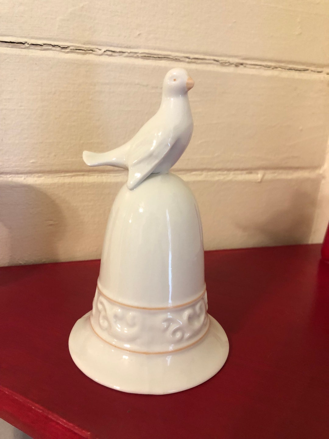 Avon Porcelain Dove Bell From the Tapestry Etsy