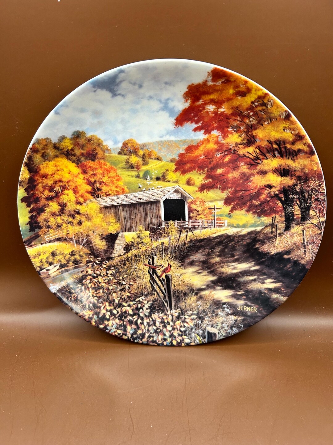 Vintage Knowles Collector Plate-circa-1988-the Covered Bridge-free ...