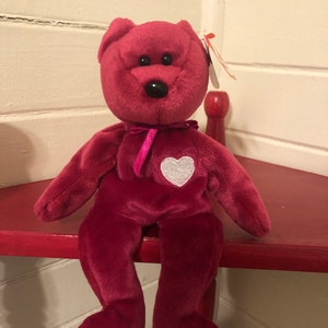 TY Beanie Baby Valentina-1998/1999-Error on Tag-Bear-FREE SHIPPINH