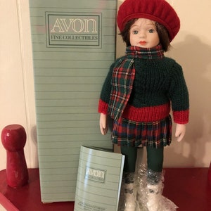 Avon Childhood Dreams Porcelain Doll Collection - &quot;Skating Party&quot; - 1991 - New in Box - FREE SHIPPING