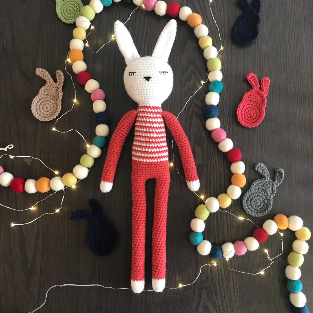 Peg Legged Rabbit Crochet Long Legged Rabbit: Handmade Stuffie or Spring Decor - Etsy