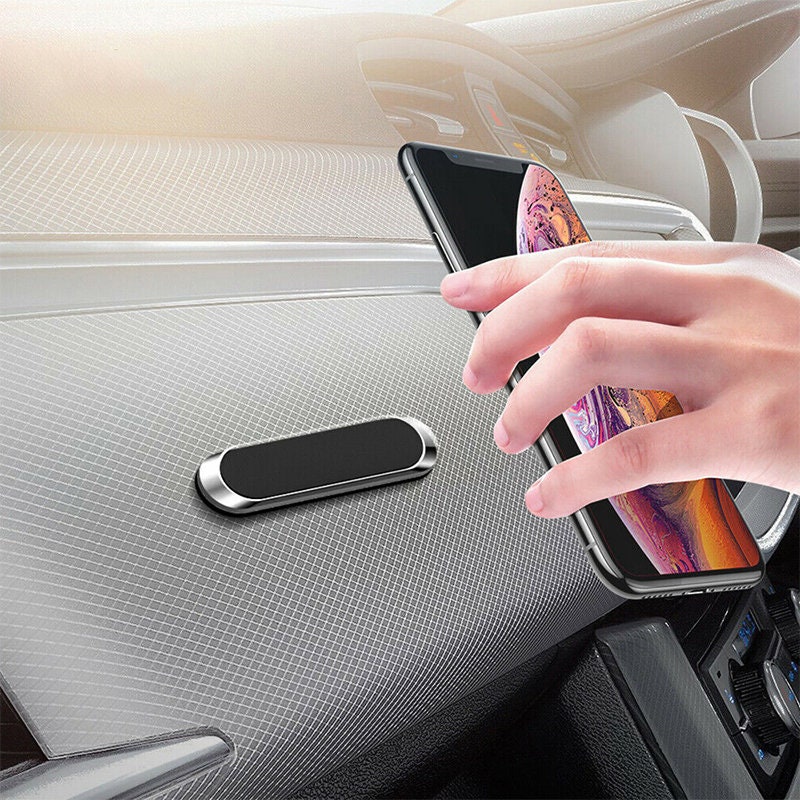 FLK Premium magnetische Handyhalterung Silber Smartphone Auto