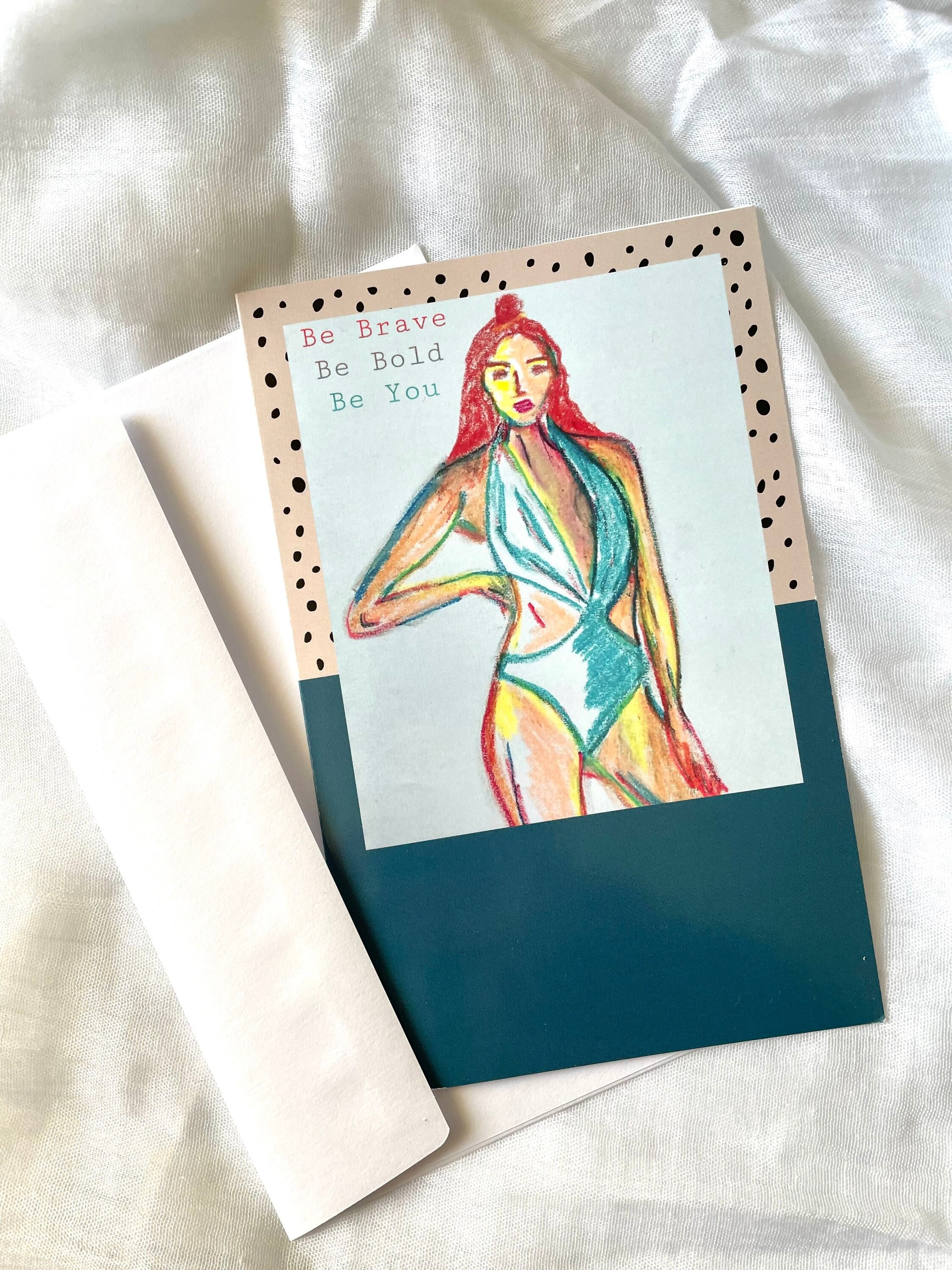 Fine Art Greeting Card Fashion Card Beach Scene Boho Card - Etsy