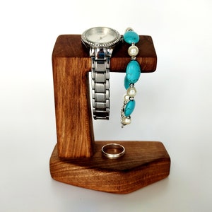 Watch Stand, Walnut Watch Holder, Bracelet Holder, Wood Watch Stand, Gift For Her, Gift For Him, Valentines Day Gift