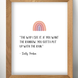 Dolly Parton Wall Print, Printable Dolly Quote, Printable Wall Print, Wall Decor, Inspirational Quote, Bedroom Decor, Digital Download