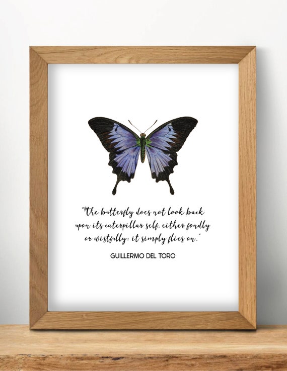 Butterfly Inspirational Quote Art Print Wall Decor Bedroom | Etsy