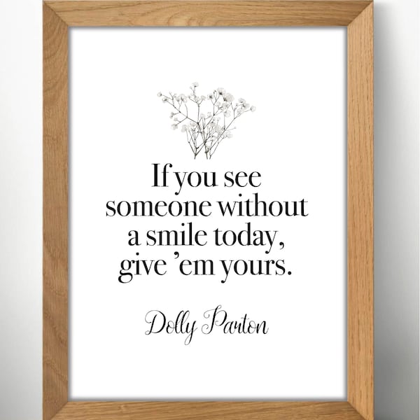 Dolly Parton Quote, Inspirational Quote, Art Decor, Art Print, Wall Art, Digital Download