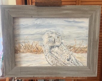 Snowy Owl - Original Acrylic Painting
