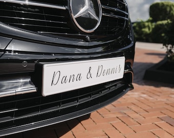 Kennzeichen personalisiert für Hochzeit