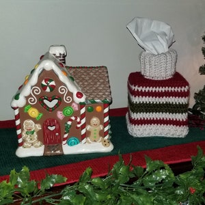 Crochet Pattern - Cozy Sweater Tissue Box Cover (Square Tissue Box Cozy)