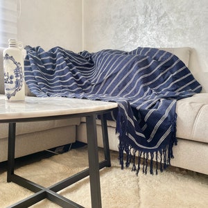 Vintage Handwoven Moroccan Berber Blanket
