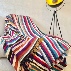 Luxuary Unique Vintage Handwoven Moroccan Berber Blanket