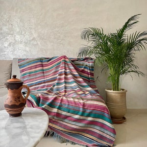 Luxuary Unique Vintage Handwoven Moroccan Berber Blanket