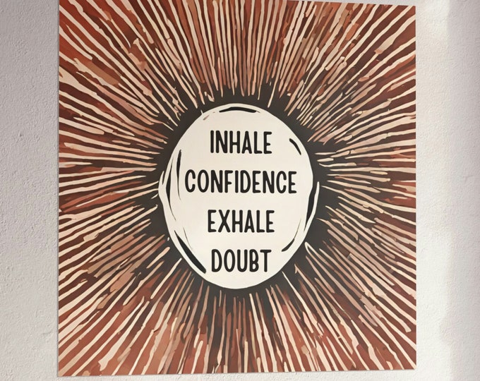 Motivational Poster, Confidence Poster Gift for College Student, Inspirational Gift for Her, Motivational Wall Hanging Home Decor