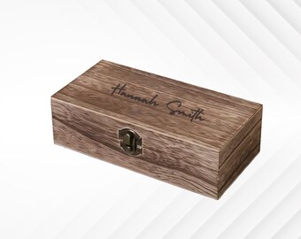 Personalized Wooden Box with Engraved name, Custom keepsake box, Personalized pet urn, Engraved Wood Anniversary Gift Box Custom Gift Box